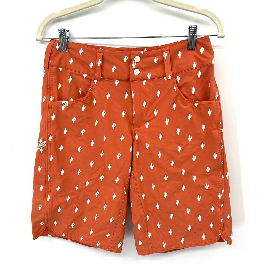 Wild Rye play freel bike shorts orange cactus gorpcore athletic rugged 4 28